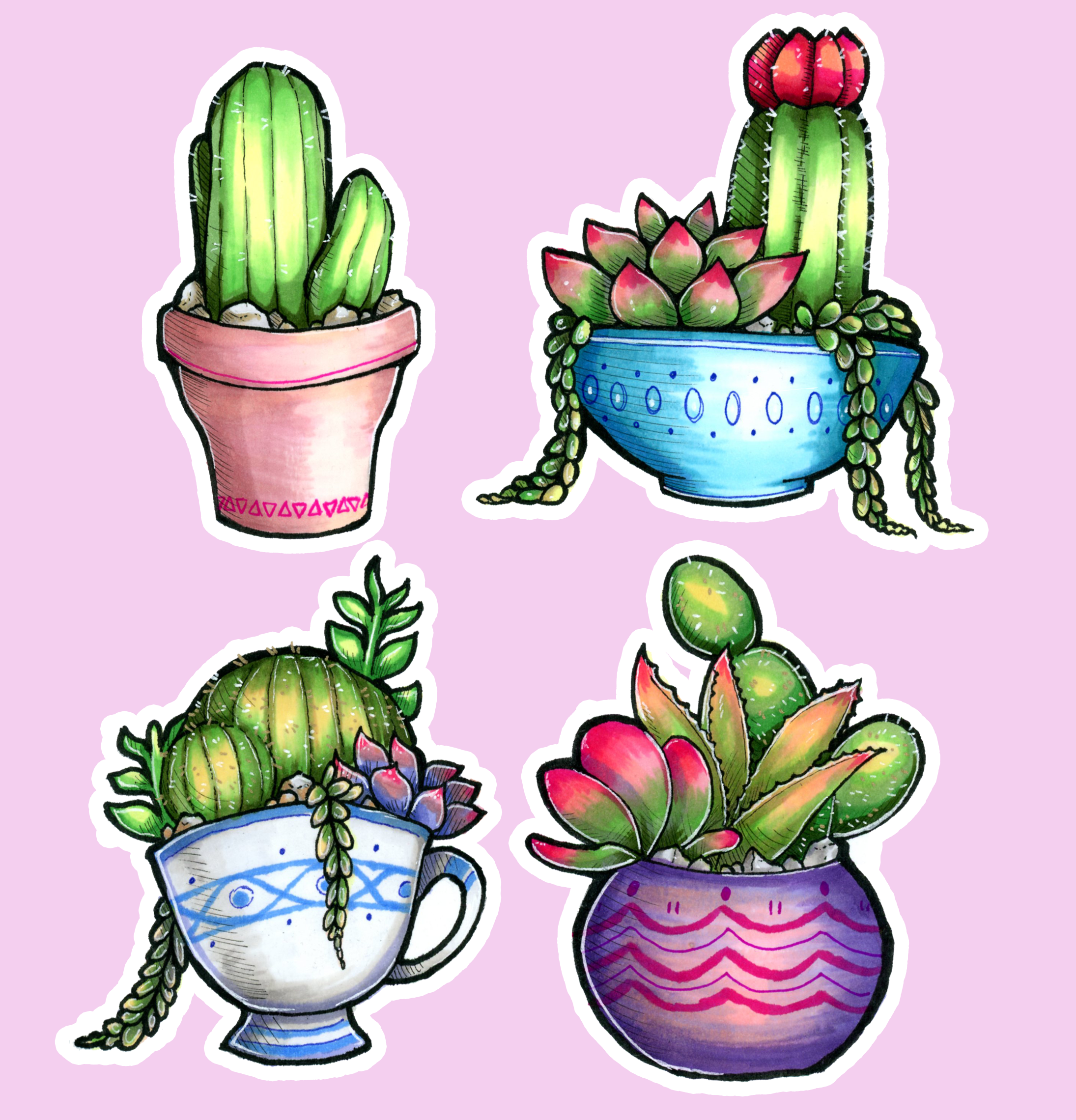 succulent sticker Succulent Sticker – pompadorkery