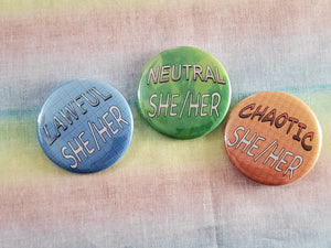 She/Her Alignment Button